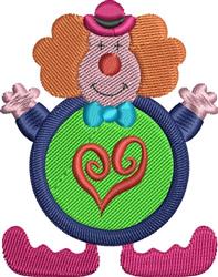 detailed heart machine digital embroidery pattern - Clown perfect for Party Costumes