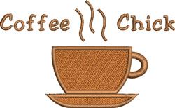 chick beginner-friendly machine embroidery - Coffee Chick perfect for kitchen aprons