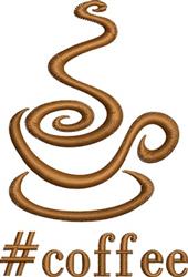 beginner-friendly coffee machine embroidery pattern - Coffee for reusable tote bags