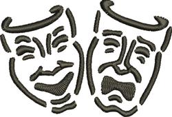 beginner-friendly tragedy machine embroidery pattern - Comedy Tragedy for decorative pillow covers