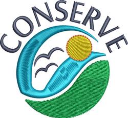 Conserve Sky - 4x4 bird beginner-friendly embroidery design for reusable tote bags