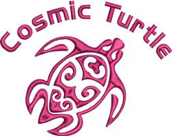 turtle beginner-friendly machine embroidery - Cosmic Turtle perfect for kitchen aprons