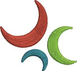 quick stitch moon machine embroidery pattern - Crescent Moons for reusable tote bags