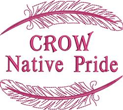 Bold pink text 'CROW' surrounded by elegant feathers, showcasing modern design and vibrant colors.