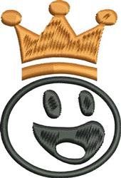 face quick stitch machine embroidery - Crowned Face perfect for patchwork quilt blocks
