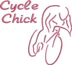 Cycle Chick - 4x4 chick beginner-friendly embroidery design for Baseball Caps