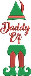 detailed christmas Christmas elf machine embroidery pattern - Daddy Elf for reusable tote bags