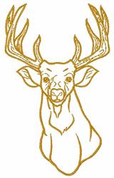 beginner-friendly reindeer machine embroidery pattern - Deer Head for decorative wall hangings