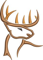 Deer Head - 4x4 reindeer quick stitch embroidery design for decorative pillow covers