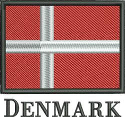 flag detailed machine embroidery - Denmark Flag perfect for patchwork quilt blocks