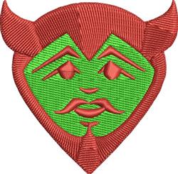 Devil Face - 4x4 face beginner-friendly embroidery design for reusable tote bags