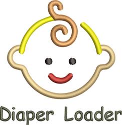 Diaper Loader - 4x4 loader beginner-friendly embroidery design for cute baby onesies