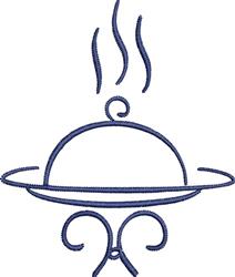 Dinner Is Served - 4x4 served quick stitch embroidery design for Chef Jackets