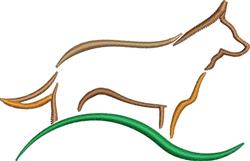 quick stitch puppy dog machine embroidery pattern - Dog perfect for kitchen tea towels