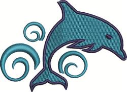 beginner-friendly dolphin machine embroidery pattern - Dolphin perfect for Swim Bags