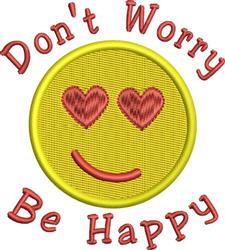 Dont Worry - 4x4 heart detailed machine embroidery design for decorative pillow covers