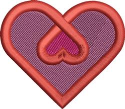 beginner-friendly valentine heart machine embroidery pattern - Double Heart for Outdoor Gear