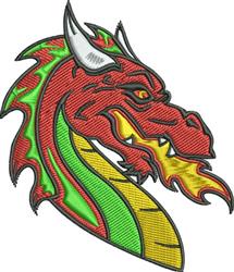 monster detailed machine embroidery - Dragon Head perfect for patchwork quilt blocks