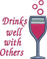 beginner-friendly well machine embroidery pattern - Drinks Well for Bar Aprons