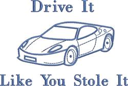 beginner-friendly drive machine embroidery pattern - Drive It perfect for Hoodies