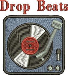 Drop Beats - 4x4 beat detailed machine embroidery design for decorative pillow covers