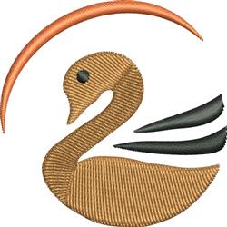 beginner-friendly bird machine embroidery pattern - Duck perfect for reusable tote bags