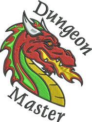 Dungeon Master - 5x7 monster detailed machine embroidery design for reusable tote bags