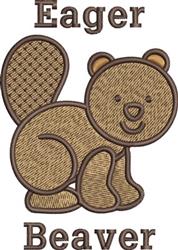 beaver detailed machine digital embroidery - Eager Beaver perfect for Nursery Decor