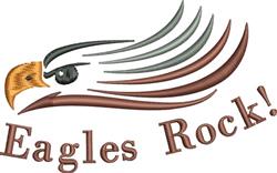 Modern eagle head design with dynamic lines, a vibrant yellow beak, and detailed feathers. Ideal for machine embroidery.