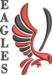 beginner-friendly bird machine embroidery pattern - Eagles for reusable tote bags