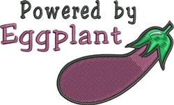 Eggplant Powered - 5x7 leaf beginner-friendly embroidery design for kitchen aprons