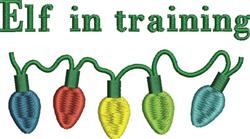 beginner-friendly christmas Christmas elf machine embroidery pattern - Elf In Training for reusable tote bags