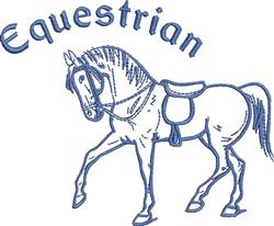 beginner-friendly equestrian machine embroidery pattern - Equestrian for Saddle Covers