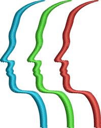 profile quick stitch machine embroidery - Face Profiles for decorative pillow covers