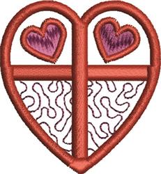 Fancy Heart - 4x4 heart beginner-friendly embroidery design for patchwork quilt blocks