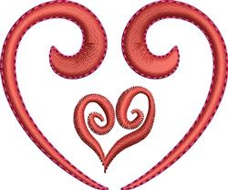 heart quick stitch machine embroidery - Fancy Heart perfect for patchwork quilt blocks