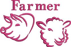 beginner-friendly farmer machine embroidery pattern - Farmer for kitchen tea towels