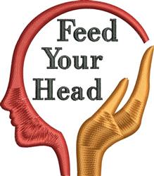 Feed Your Head - 4x4 head beginner-friendly embroidery design for patchwork quilt blocks