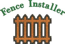 Fence Installer - 4x4 installer beginner-friendly embroidery design for Uniform Patches