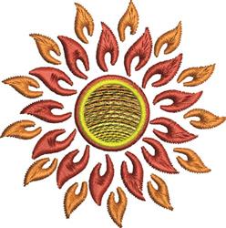 sunflower beginner-friendly machine embroidery - Fire Sun perfect for Easter Banners