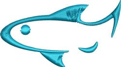 Fish Icon - 4x4 icon quick stitch machine embroidery design for reusable tote bags