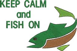 beginner-friendly fish machine embroidery pattern - Fish On for decorative pillow covers
