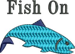 fish beginner-friendly machine digital embroidery - Fish On perfect for kitchen aprons