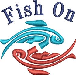 fish beginner-friendly machine embroidery - Fish On for decorative pillow covers