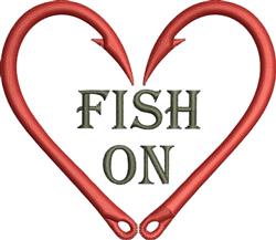 heart beginner-friendly machine embroidery - Fish On for decorative pillow covers