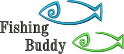 Fishing Buddy - 5x7 buddy beginner-friendly embroidery design for kitchen tea towels