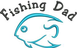 Fishing Dad - 4x4 dad beginner-friendly machine embroidery design for kitchen aprons