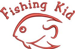 kid beginner-friendly machine embroidery - Fishing Kid for decorative wall hangings