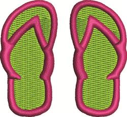 Flip Flops - 4x4 flop beginner-friendly machine embroidery design for Beach Towels