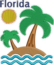 tree detailed machine digital embroidery - Florida perfect for kitchen aprons